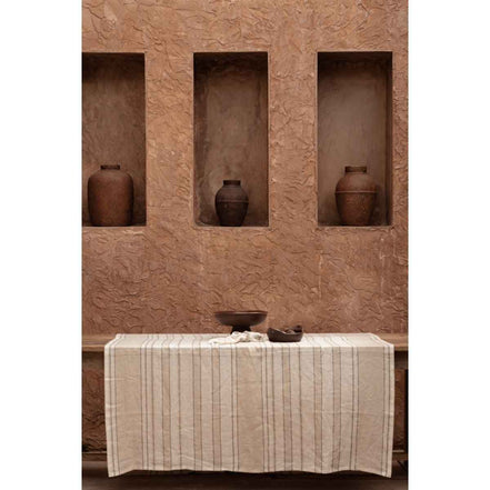 Die Provence-Tischdecke – Naturschwarzweiß – 150 x 250 Bazar Bizar Living