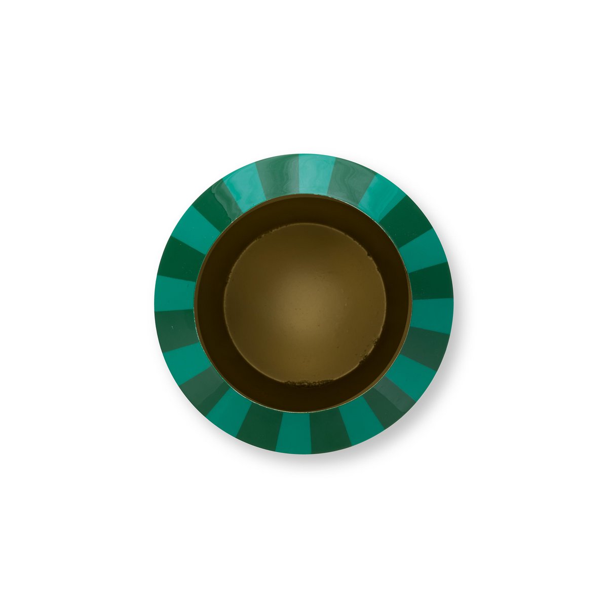Vase Metal Stripes Green 24x29cm - Pimis Living