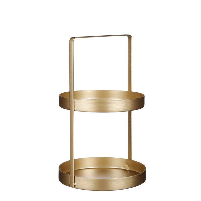 Etagère 2 - Layer - H41 x Ø25 cm - Metall - Gold