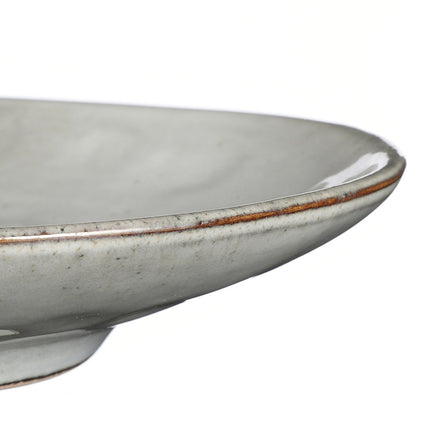Tabo Ovaler Teller – L36 x B22 x H5 cm – Grau - Pimis living by Konceptpunkt