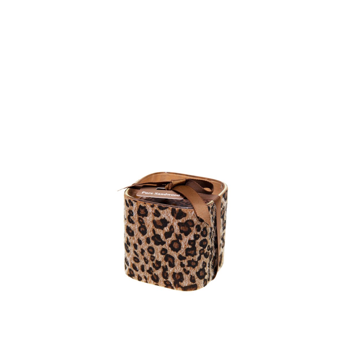 8x8x8cm Leoparden Glaskerze - Pimis Living