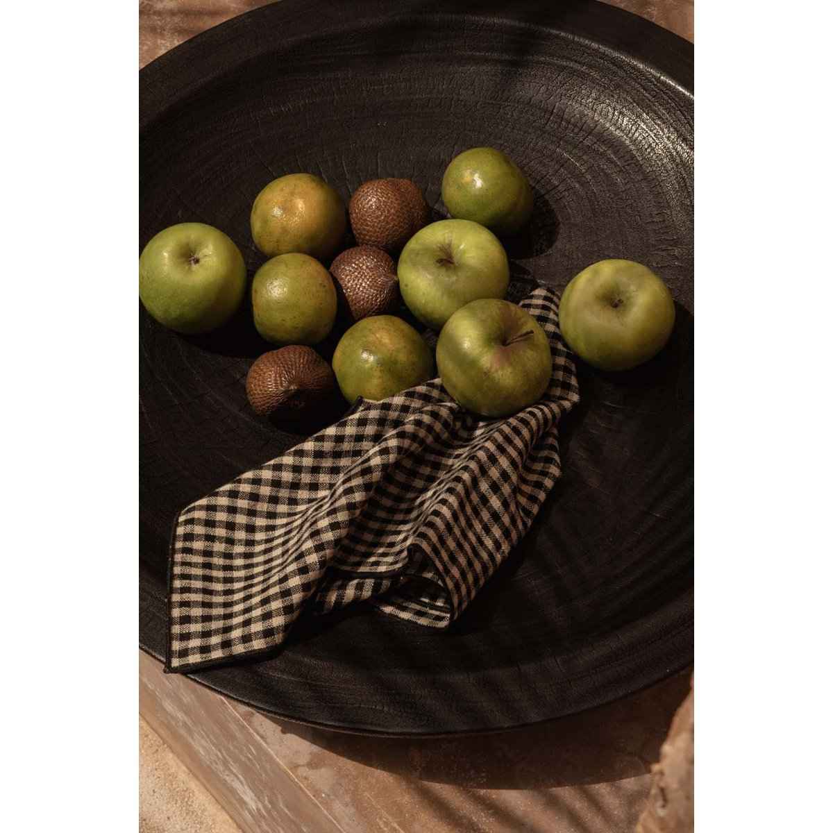 Die Picknick-Serviette – Naturschwarz – 45 x 45 Bazar Bizar Living