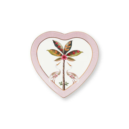 Set of 2 heart-shaped plates La Majorelle Pink 21.5cm