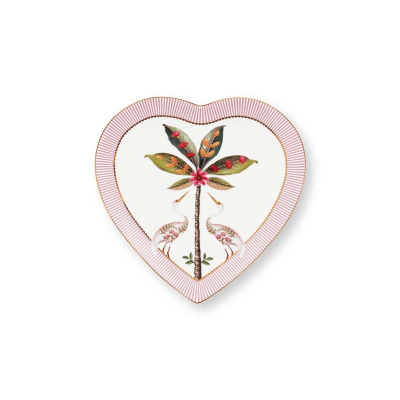 Set of 2 heart-shaped plates La Majorelle Pink 21.5cm