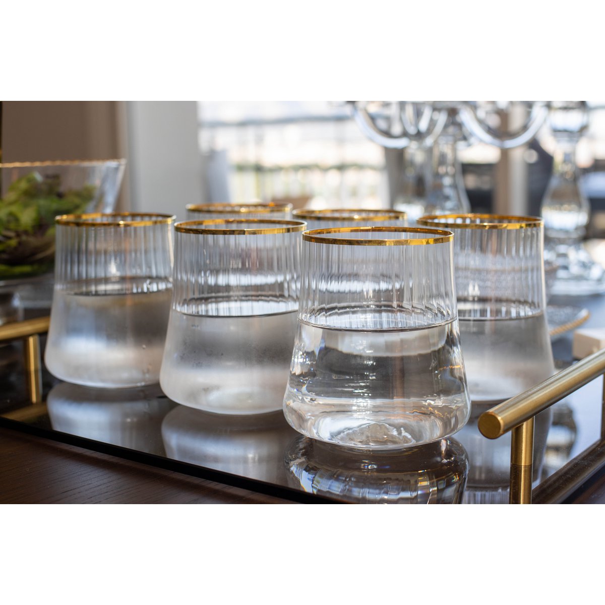350 ml vergoldete Kantenbrille - Los 6 6 - Pimis Living