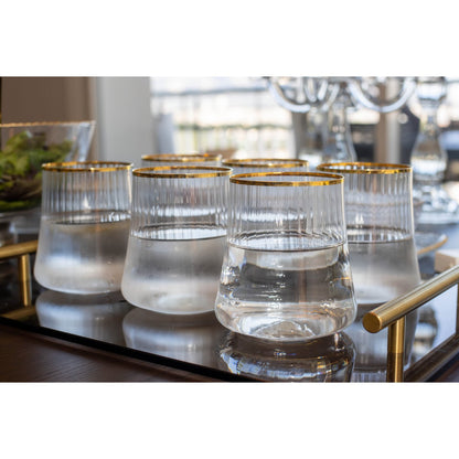 350 ml vergoldete Kantenbrille - Los 6 6 - Pimis Living