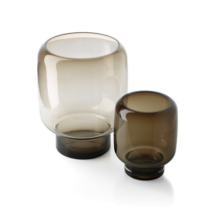 Die Smoky Cube Vase – Braun – L - Pimis Living
