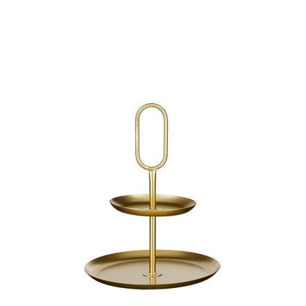Rama Etagere 2 Ebenen – L28 x B28 x H36 cm – Metall – Gold
