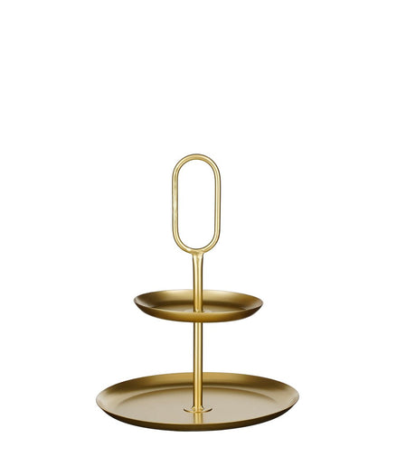 Rama Etagere 2 Ebenen – L28 x B28 x H36 cm – Metall – Gold - Pimis living by Konceptpunkt
