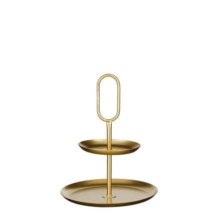 Rama Etagere 2 Ebenen – L28 x B28 x H36 cm – Metall – Gold - Pimis living by Konceptpunkt