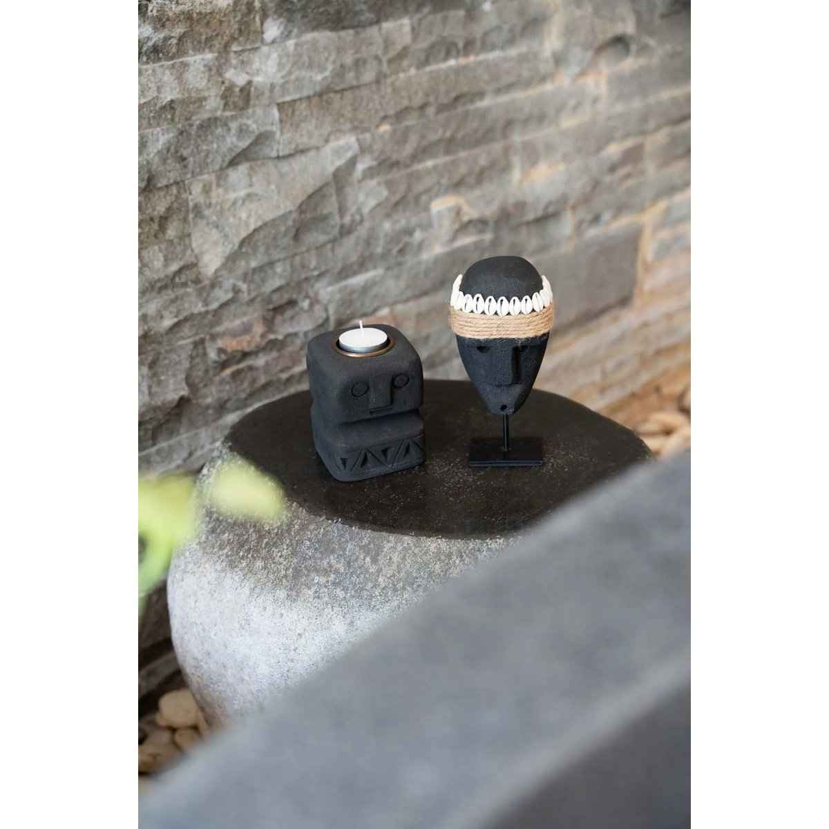Der Sumba Stone %2326 Kerzenhalter Bazar Bizar Living