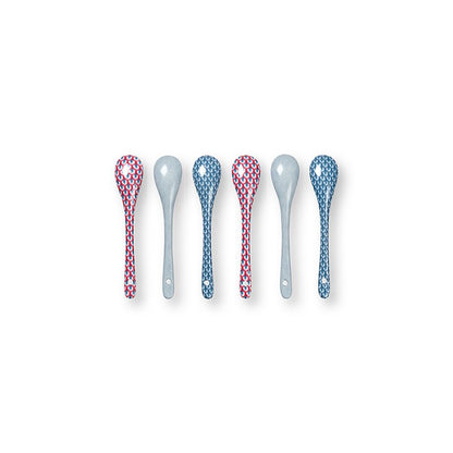 Giftset Teaspoons Oriental Flower Festival Blue 13cm - Pimis Living