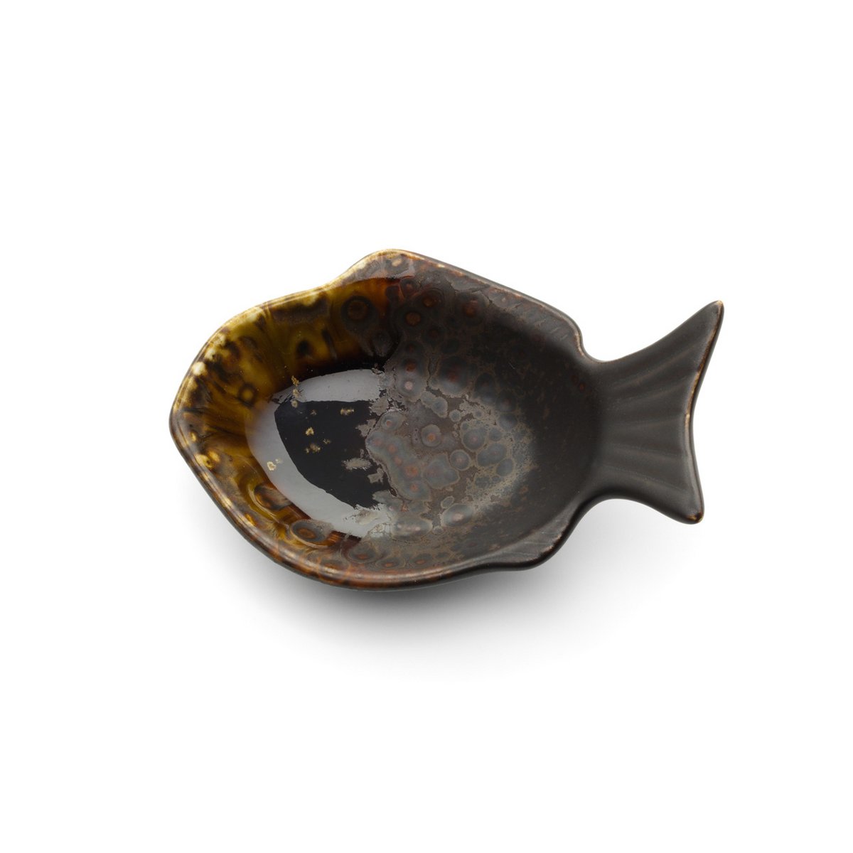 Die Merapi-Schale in Fischform – Braun – S - Pimis Living