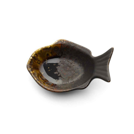 Die Merapi-Schale in Fischform – Braun – S Bazar Bizar Living