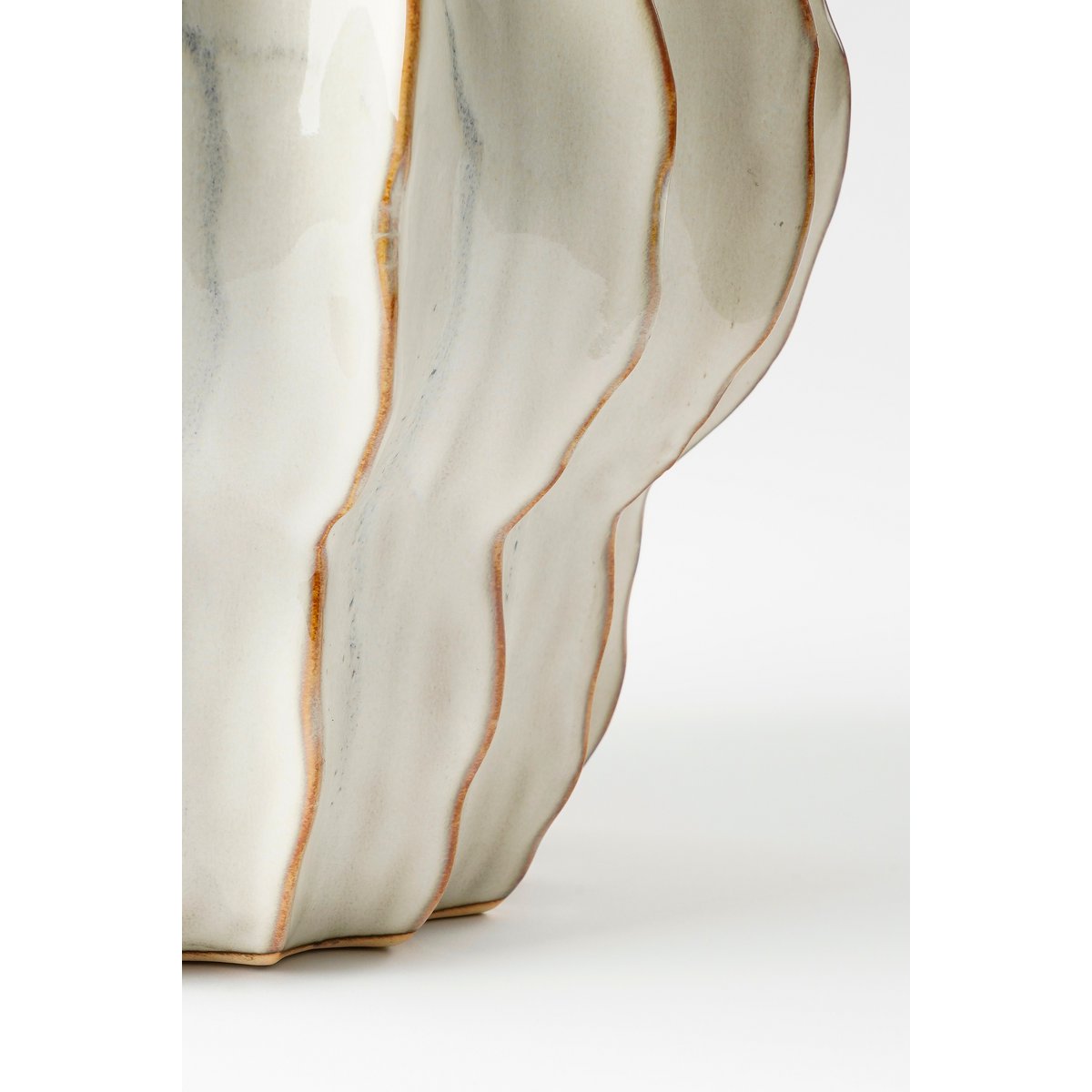 Altea Blumenpot im Inneren - H20 x Ø25 cm - Keramik - Weiß - Pimis living by Konceptpunkt