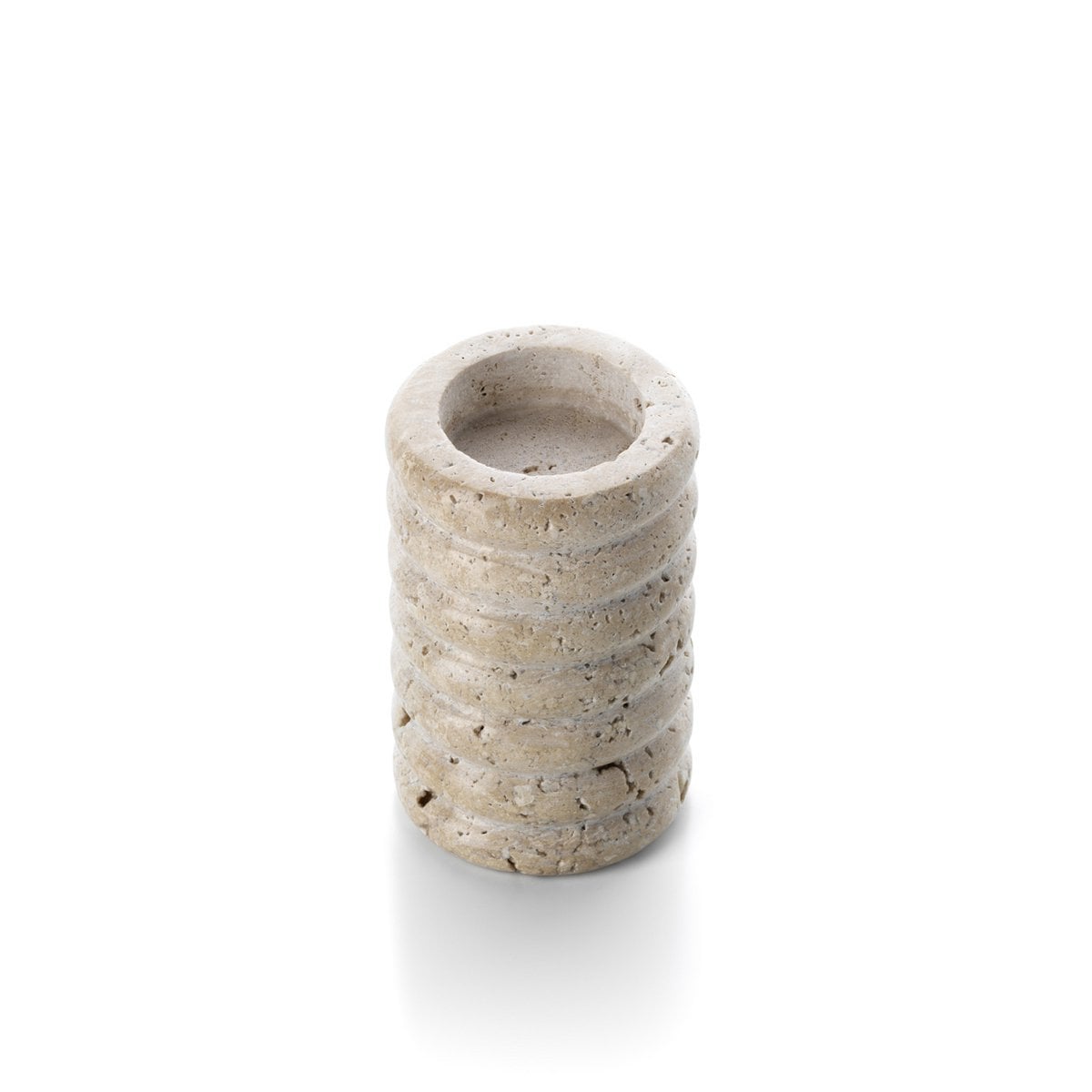 The Travertine Ripple T-Light Holder - Beige - M - Pimis Living