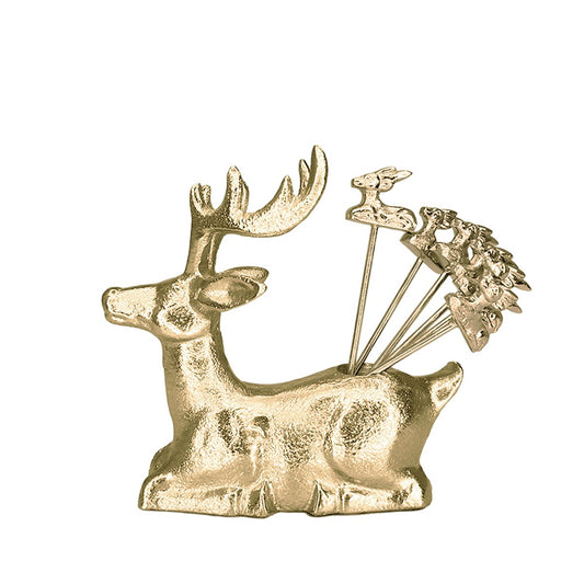 Goldene Hirsch- oder Rentier-Vorspeisespieße – 6er-Set
