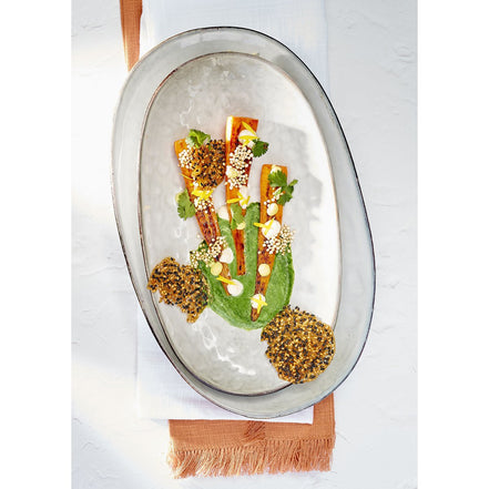 Tabo Oval Plate – L36 x W22 x H5 cm – Grey