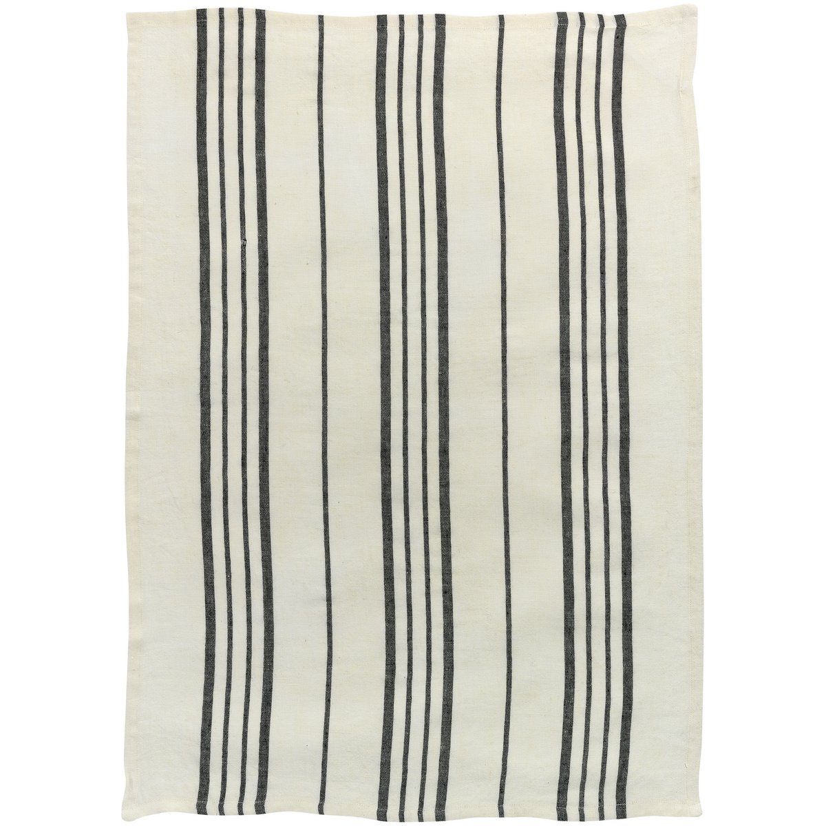 Karma Striped Tea Towel Ecru/Black 55 x 75