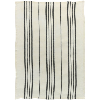 Karma Striped Tea Towel Ecru/Black 55 x 75