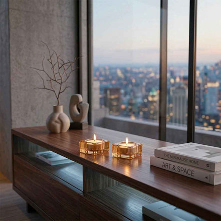 5x5x2,5 cm - Bernstein Candlestick einstellen AULICA