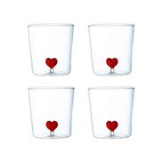 Herzförmige Wassergläser 300 ml – 4er-Set AULICA