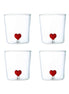 Herzförmige Wassergläser 300 ml – 4er-Set AULICA