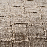 Der Leinen-Damier-Kissenbezug – Natur Bazar Bizar Living