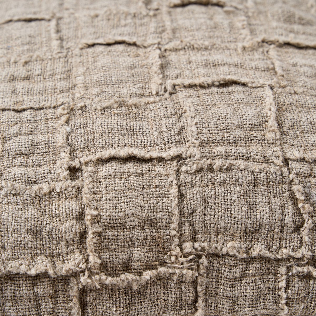 Der Leinen-Damier-Kissenbezug – Natur Bazar Bizar Living