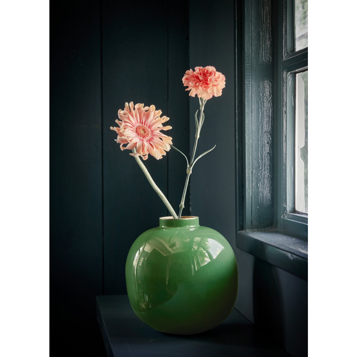 Vase Metal Green 23cm - Pimis Living