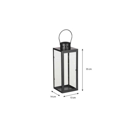 Arzilla Lantern – L14 x W13 x H35 cm – Black