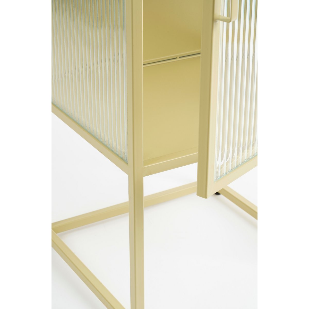 Clifton Storage Cabinet with Doors - L38 x W35 x H90 cm - Metal - Beige