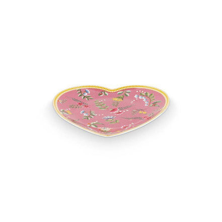 Set of 2 heart-shaped plates La Majorelle Pink 21.5cm