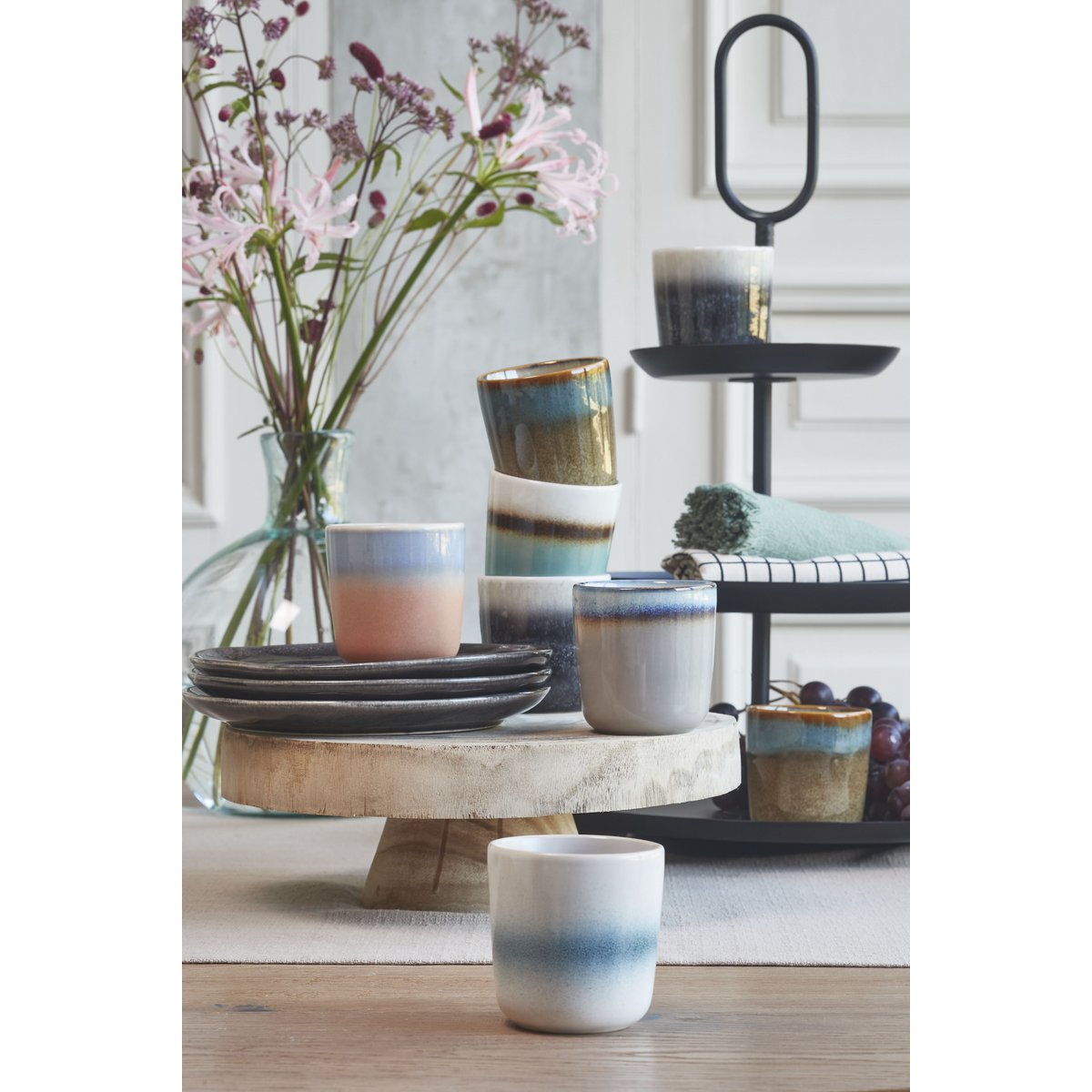 Rama Etagere 3-stöckig – H55 x Ø38 cm – Metall – Schwarz - Pimis living by Konceptpunkt