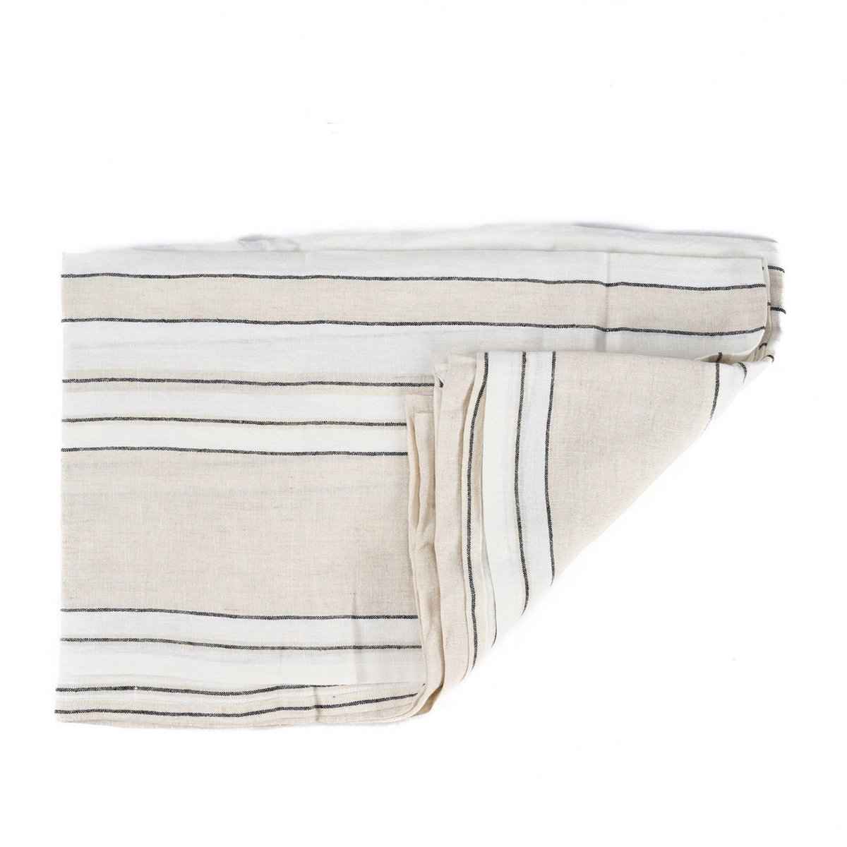 Die Provence-Tischdecke – Naturschwarzweiß – 150 x 250 Bazar Bizar Living