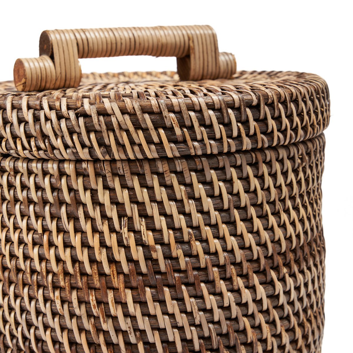 Der Rattan-Mülleimer hoch – Naturbraun - Pimis Living