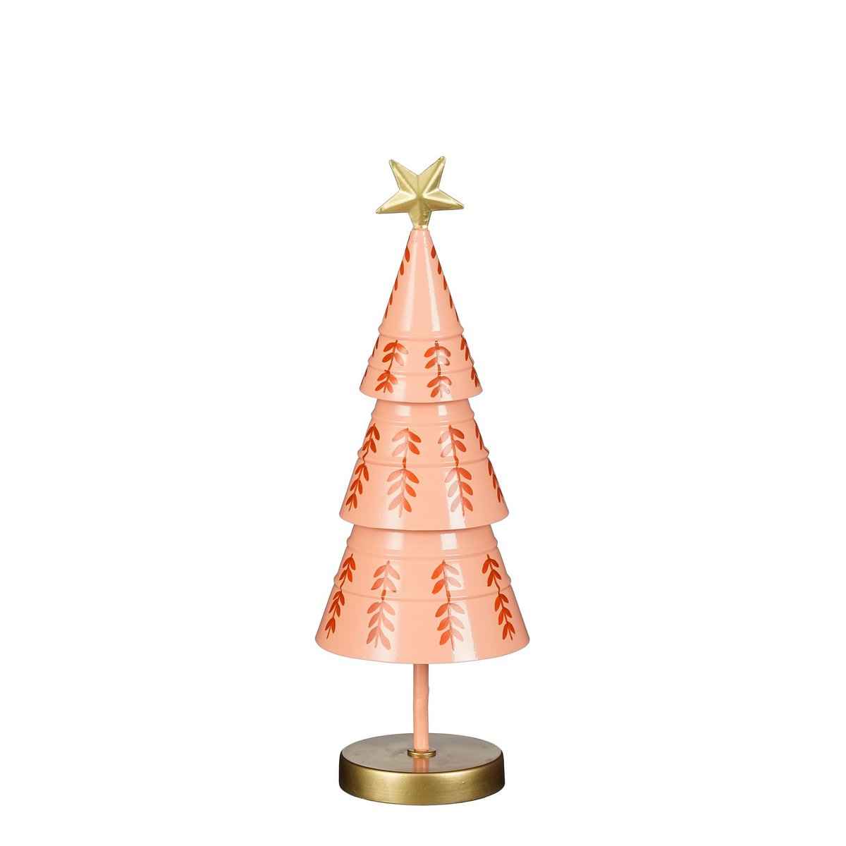 Dekoration Weihnachtsbaum - H40 x Ø13 cm - Eisen - Pink