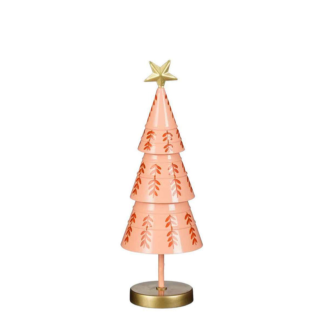 Dekoration Weihnachtsbaum - H40 x Ø13 cm - Eisen - Pink