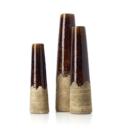 Die Amber Cone Vase – Betonbraun – L Bazar Bizar Living
