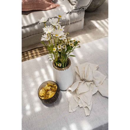 Die Leinenserviette – Weiß Bazar Bizar Living
