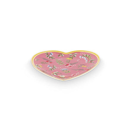 Set of 2 heart-shaped plates La Majorelle Pink 21.5cm