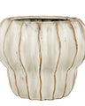 Altea Blumenpot im Inneren - H20 x Ø25 cm - Keramik - Weiß - Pimis living by Konceptpunkt