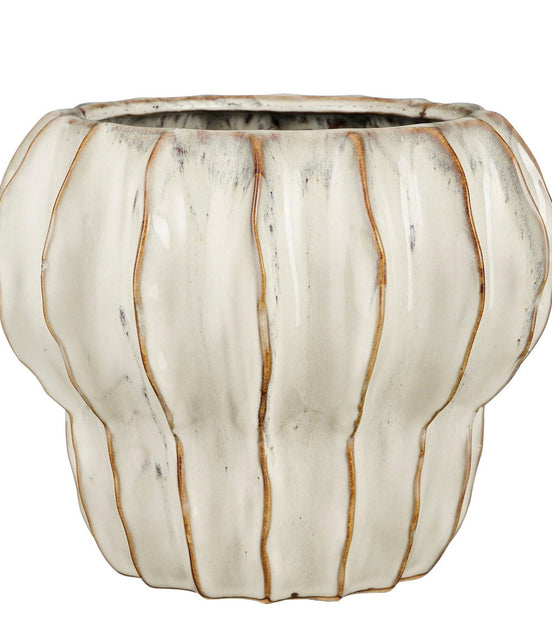 Altea Indoor Flowerpot - H20 x Ø25 cm - Ceramic - White