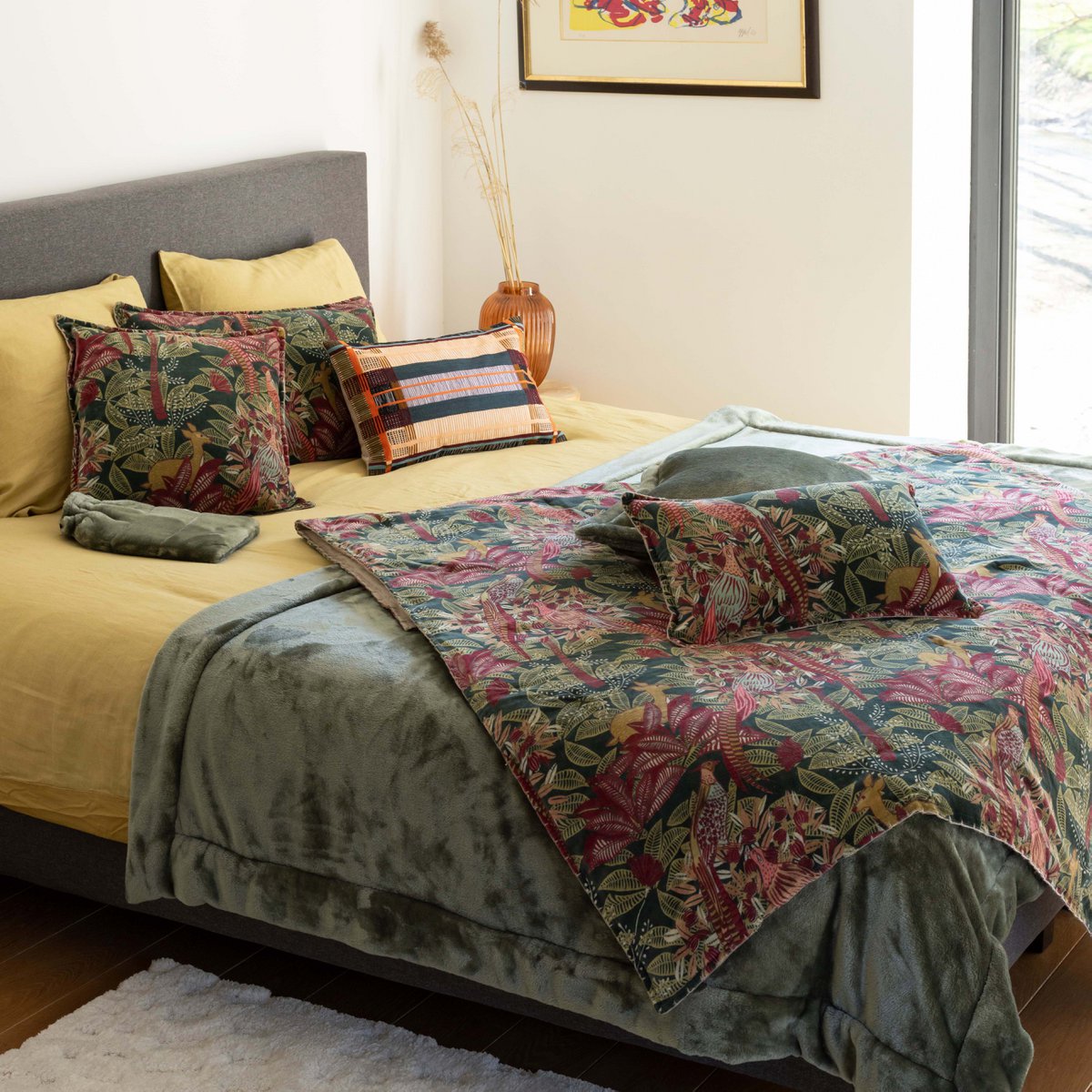 Ewan Multico gedruckter Plaid 135 x 200 - Pimis Living