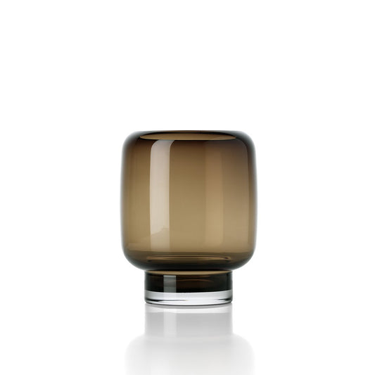 Die Smoky Cube Vase – Braun – S - Pimis Living