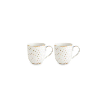 Set/2 Mugs Small Royal White - Pimis Living