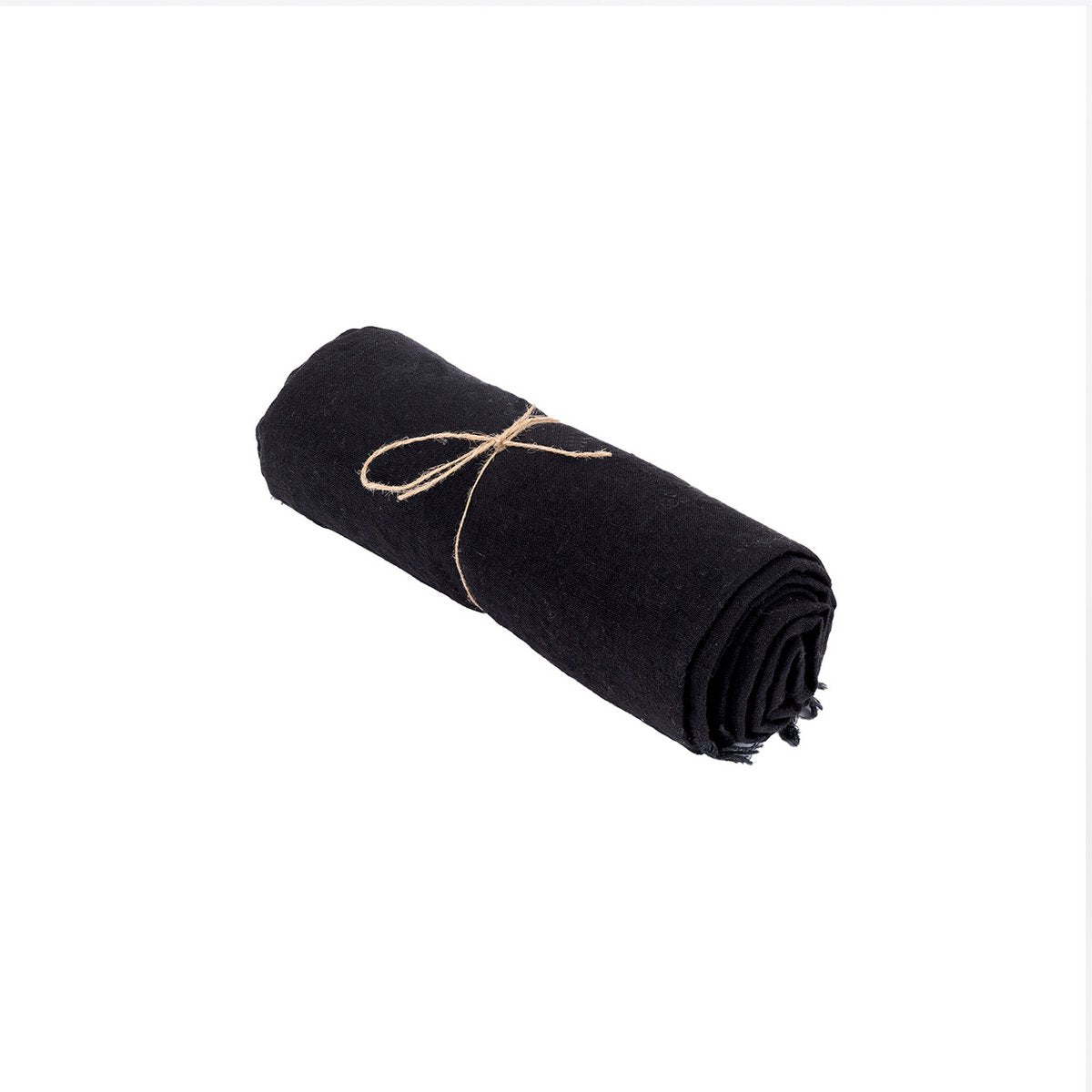 Die Leinentischdecke – Schwarz – 150 x 200 - Pimis Living