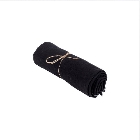 Die Leinentischdecke – Schwarz – 150 x 200 - Pimis Living