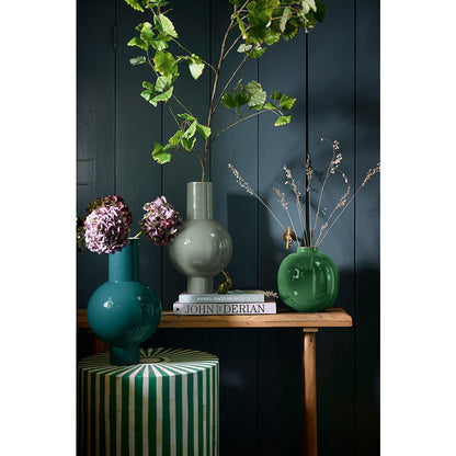 Vase Metal Medium Mid Green 24x40cm - Pimis Living