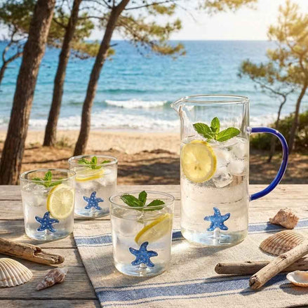 Seestern-Wassergläser 300 ml – 4er-Set AULICA